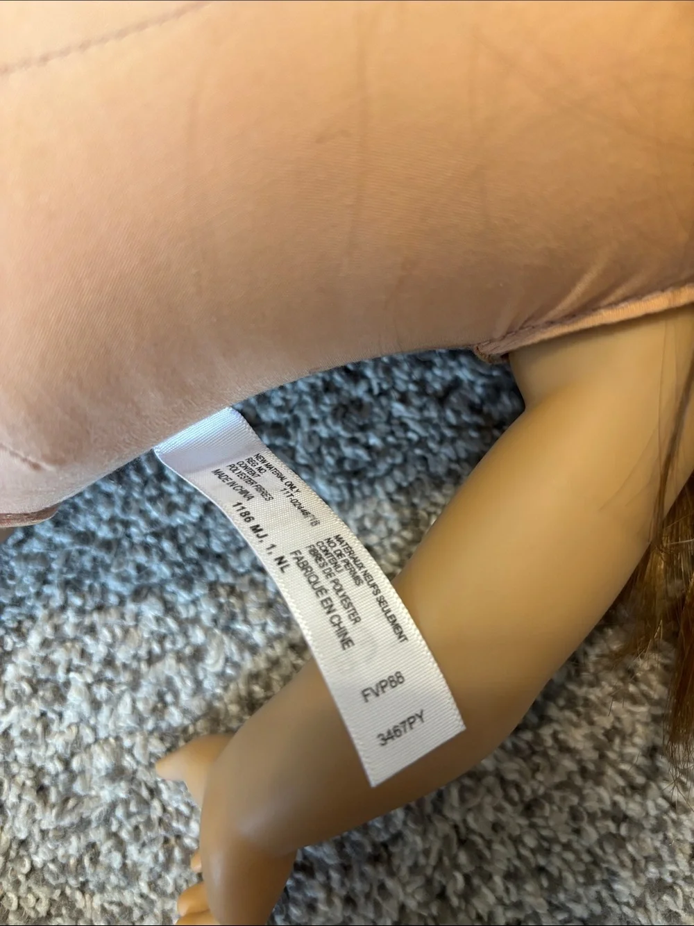 American Girl Brown-Haired Doll in Peach Bodysuit